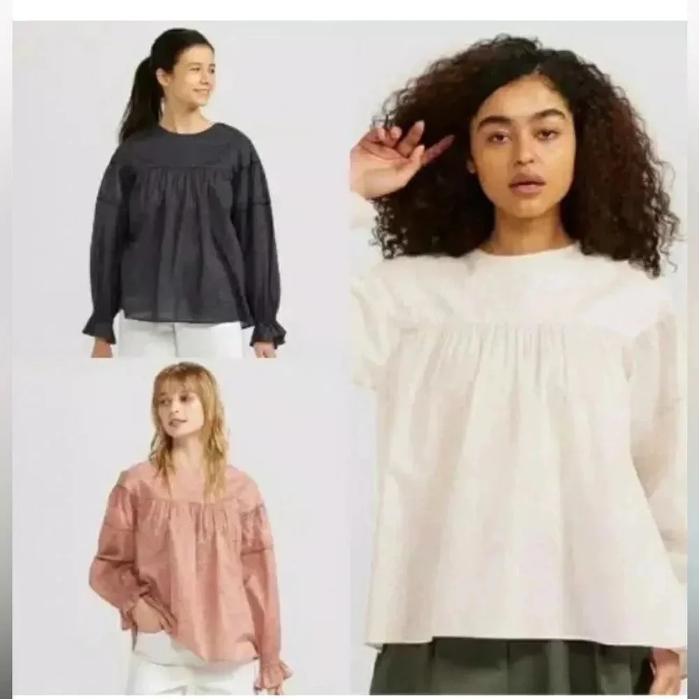 Anna‎ Sui X Uniqlo Cotton Boho Peasant Shirt XL